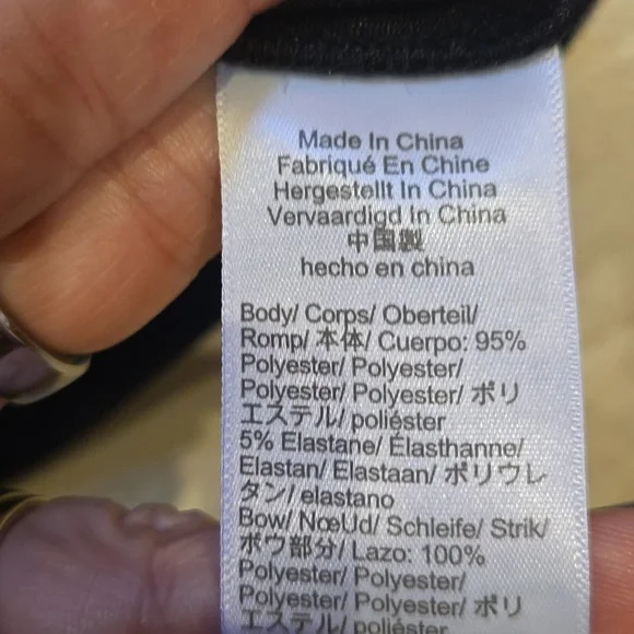 J. Crew Black Ruffle Mock Neck Velvety Tank Blouse With Accent Bow - Picture 8 of 9